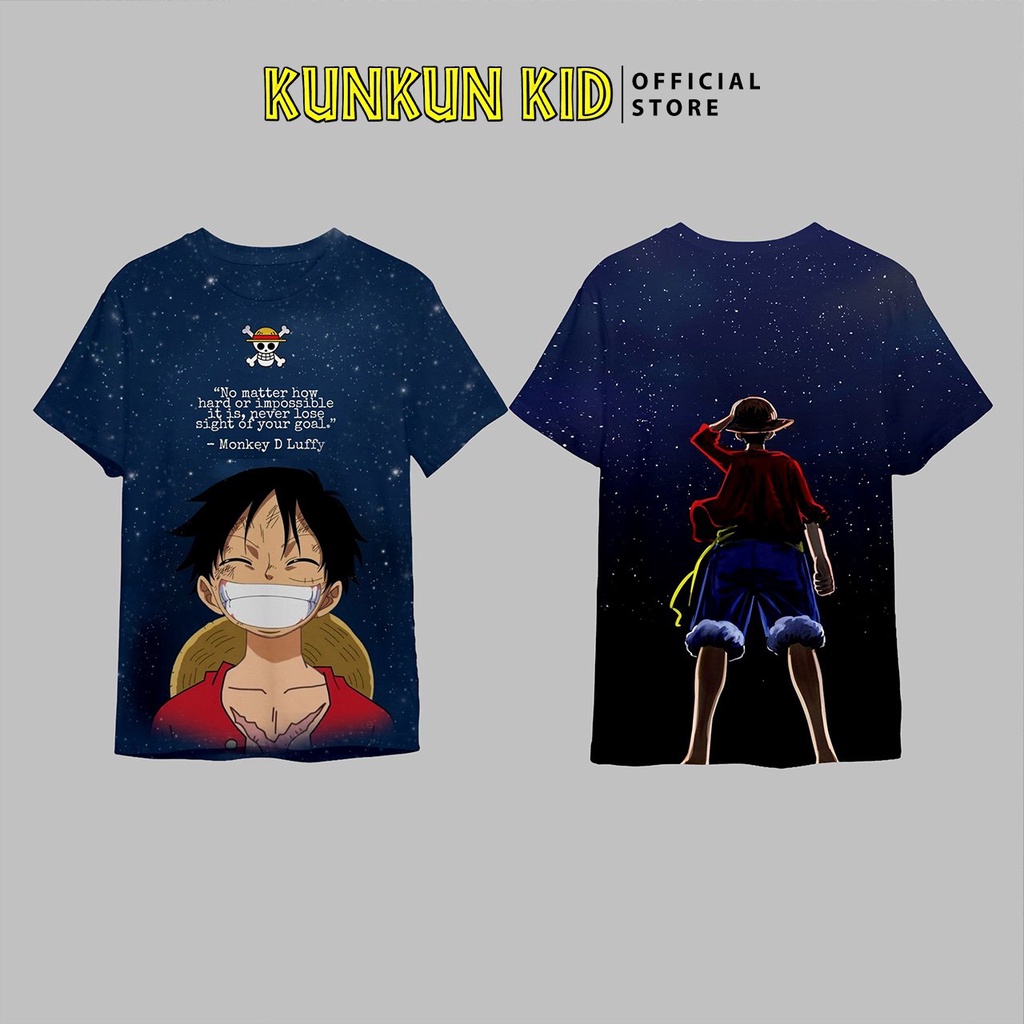 Áo bé trai thun lạnh in 3D vua hải tặc Luffy Kunkun Kid AD0006-09 (Quần mua riêng)