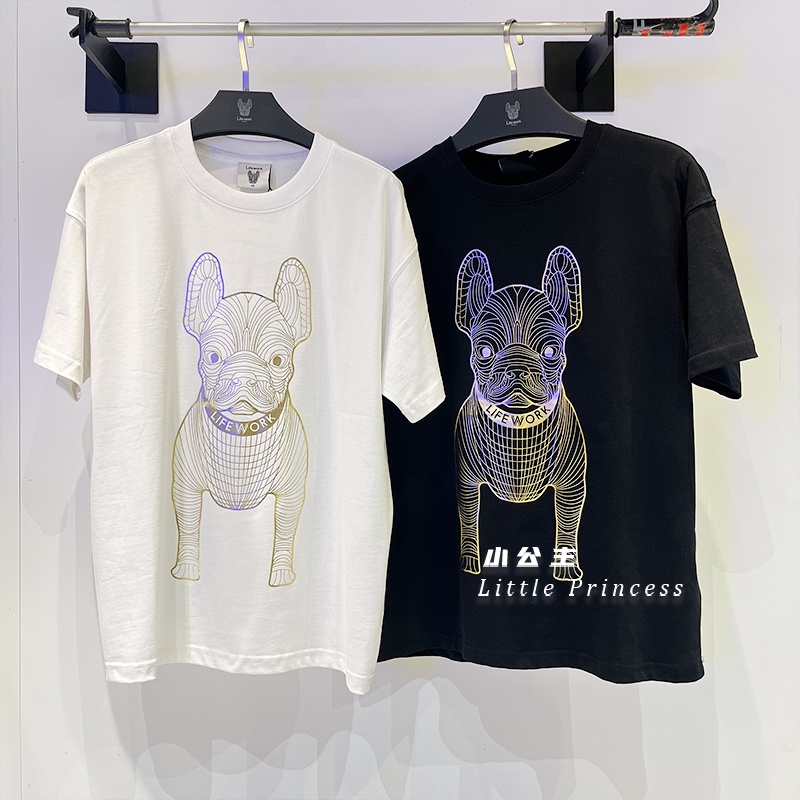 Áo Thun Tay Ngắn Dáng Rộng In Chữ Life work Thời Trang Cho Nam Và Nữ