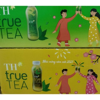 Thùng 24 chai trà xanh vị trà xanh/ trà ô long TH True Tea 350ml