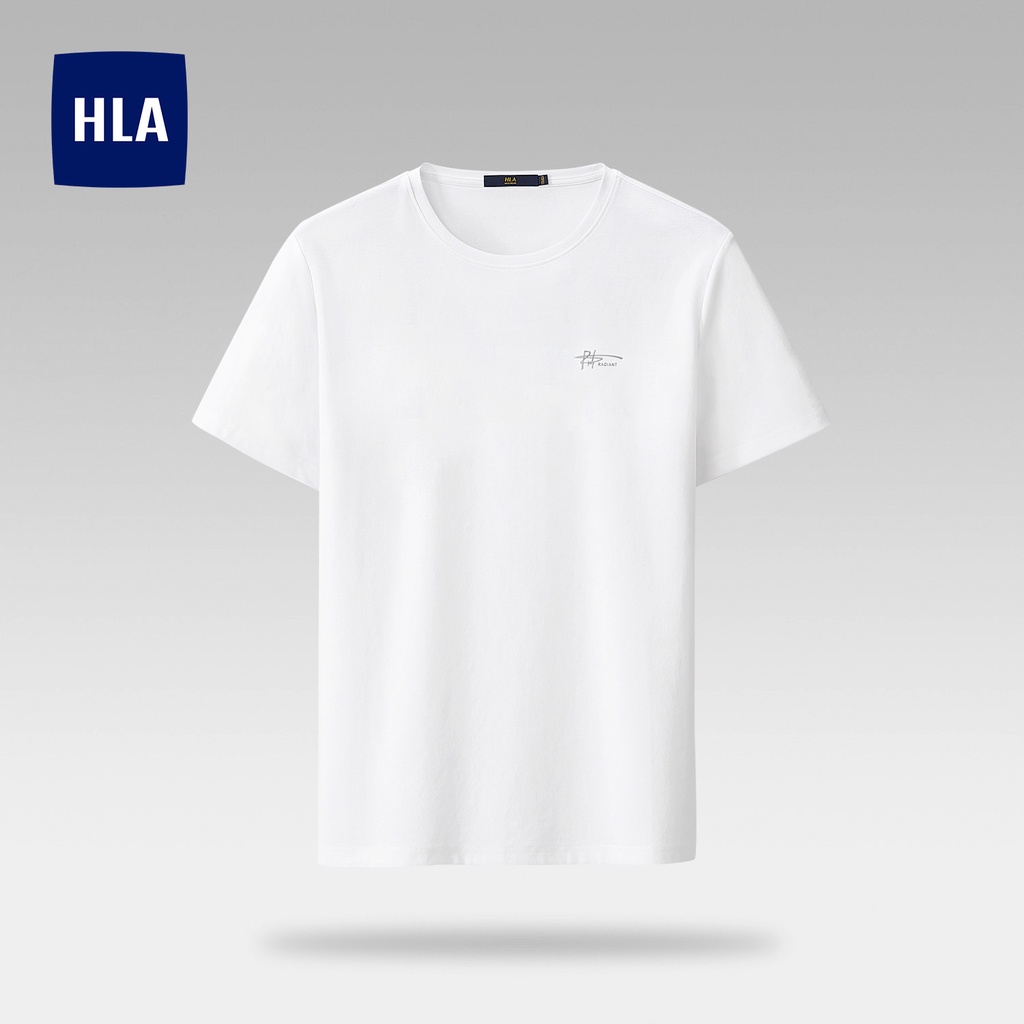 HLA - Áo thun nam tối giản vải hút ẩm thoáng mát Moisture absorption and breathable cool cotton T-shirt