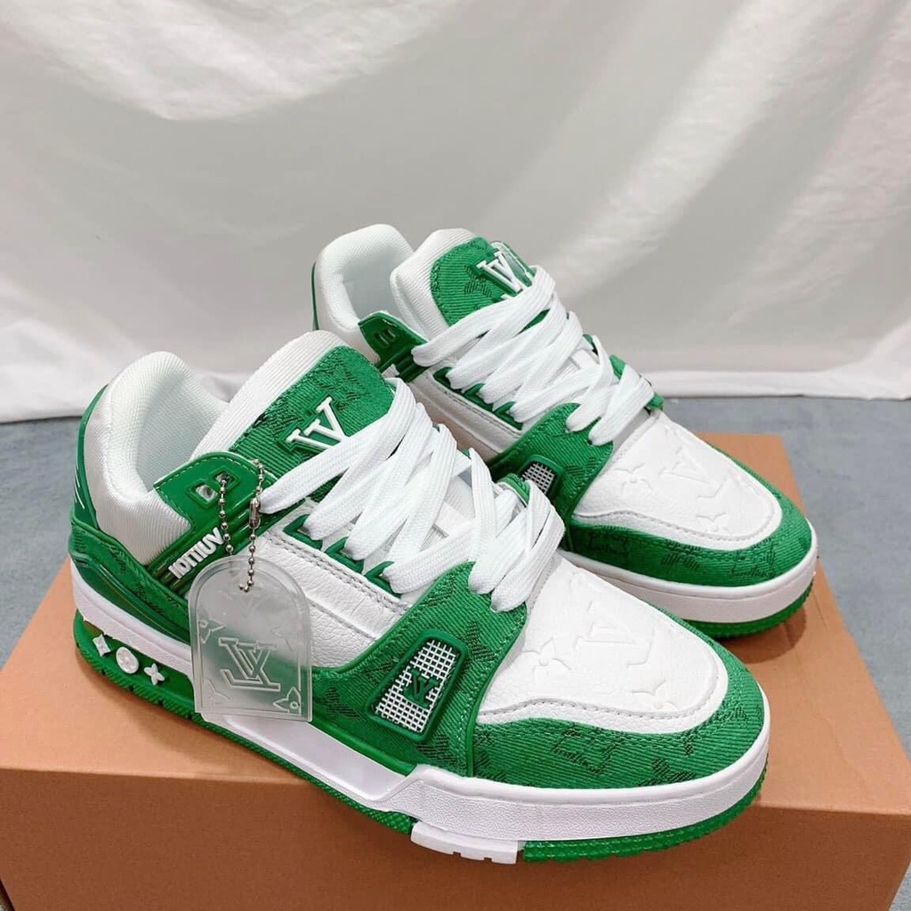 Giày LV Louis Vuitton Trainer Black White, Giày Sneaker LV Dễ phối đồ bản mới nhất nam nữ hot trend 2022 | BigBuy360 - bigbuy360.vn