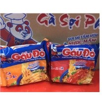 Mì ăn liền gấu đỏ có 2 vị, lốc 5 gói