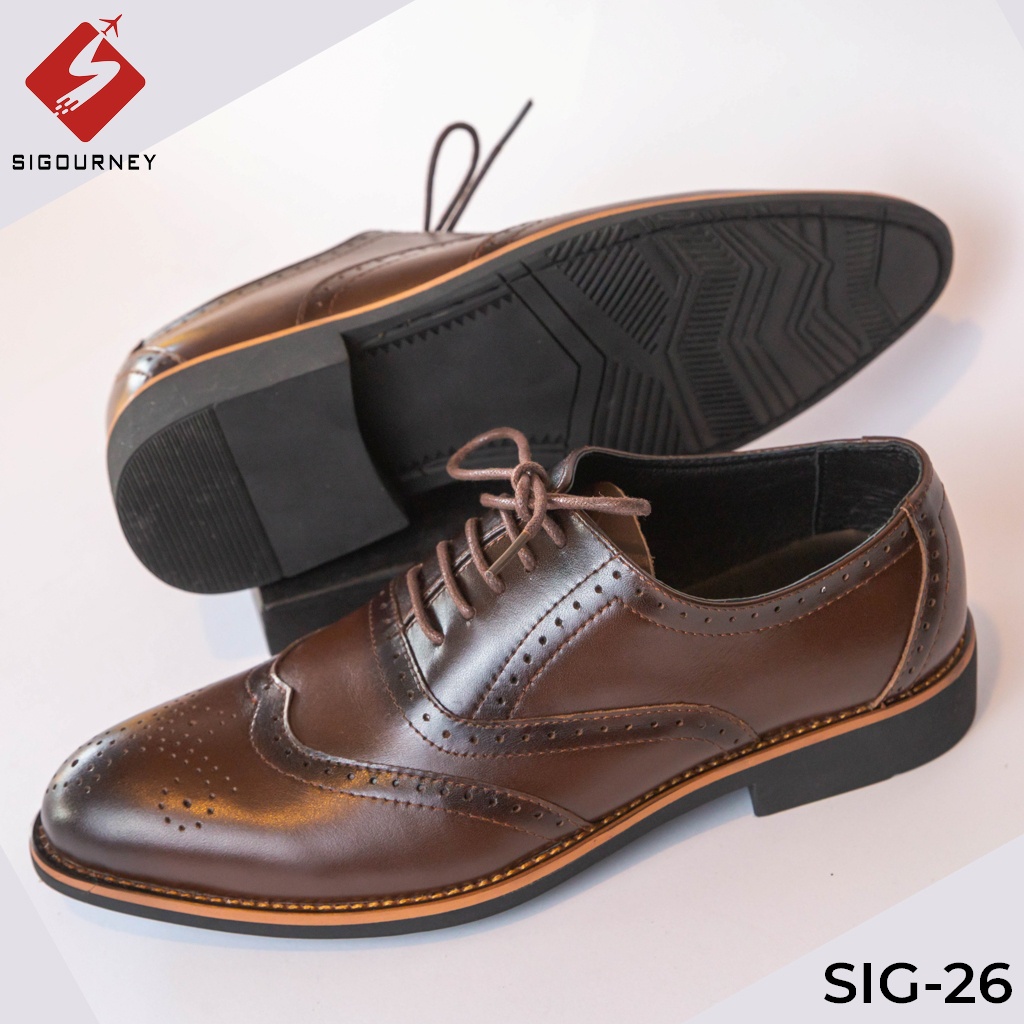 Giày Oxford nam màu nâu sang trọng - Giày công sở cao cấp MANZO - LUX 105 - Manzo Store