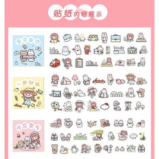 Đồ dùng dễ thương Hộp 50 miếng sticker chibi dễ thương giao hàng nhanh chóng
