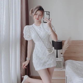 Đầm dự tiệc , dạo phố cột nơ hở lưng D0670