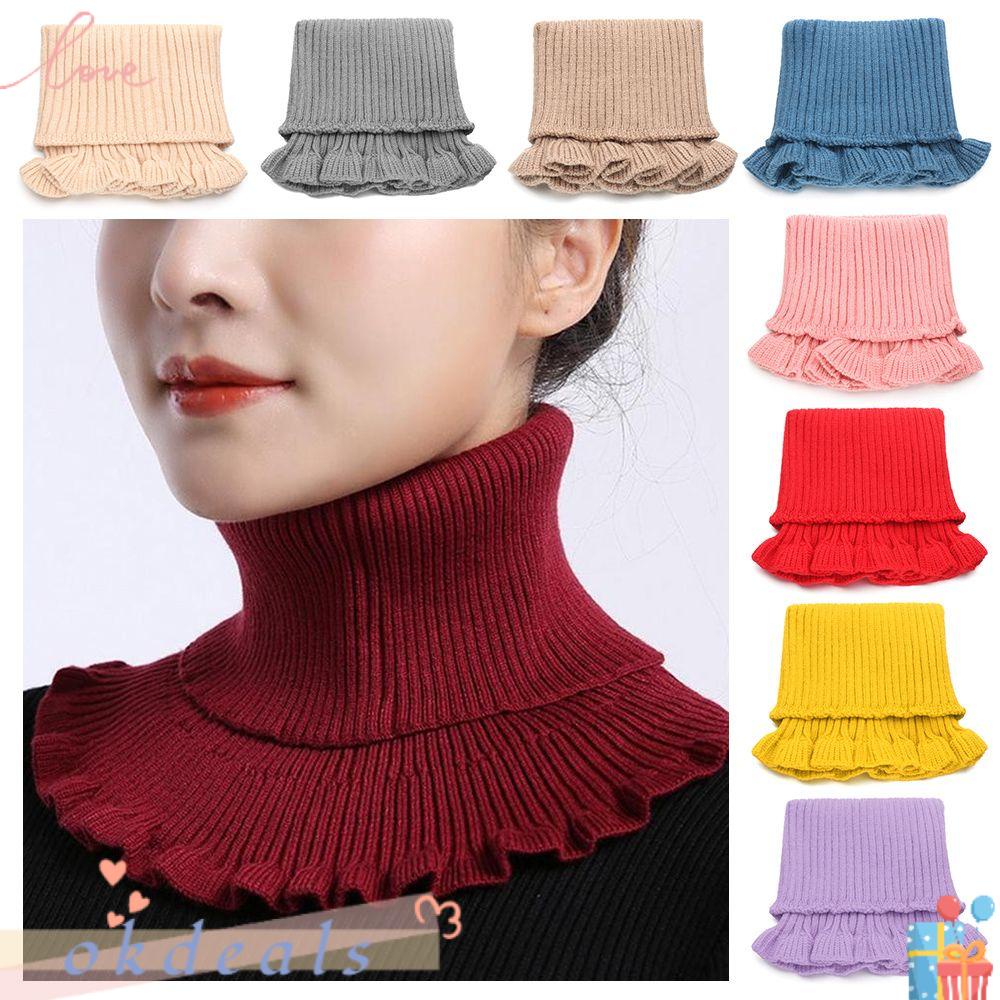 Cổ Áo Giả Dệt Kim Có Thể Tháo Rời Với Tai Gỗ Thời Trang