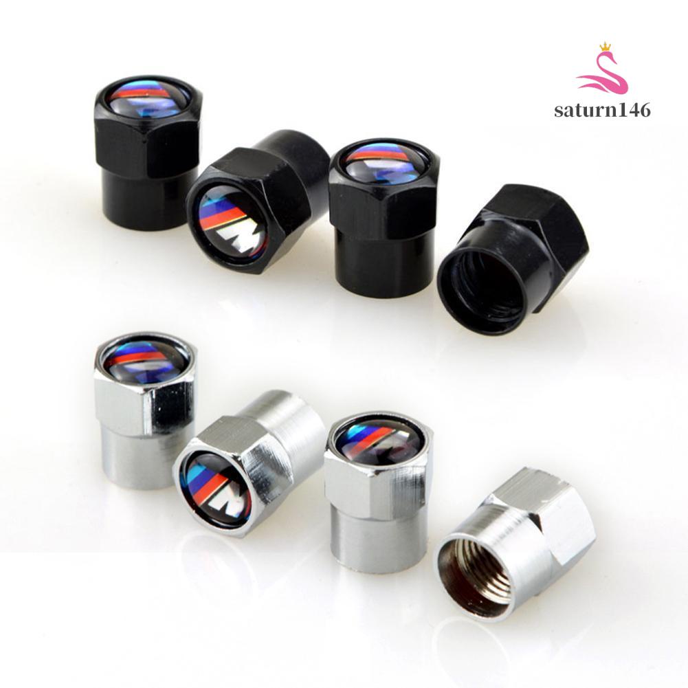 Bộ 4 Nắp Van Khí Xe Hơi Chữ M Kim Loại Chống Cho BMW