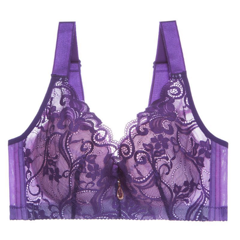 Áo Lót Nâng Ngực Không Gọng Phối Ren Quyến Rũ 36CDE-46CDE