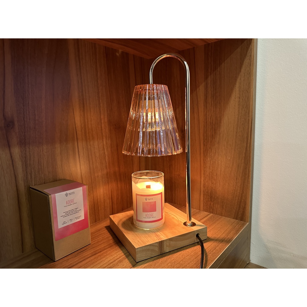 Đèn đốt nến thơm,đèn trang trí,đèn ngủ đế gỗ phong cách hiện đại,sang trọng,luxury