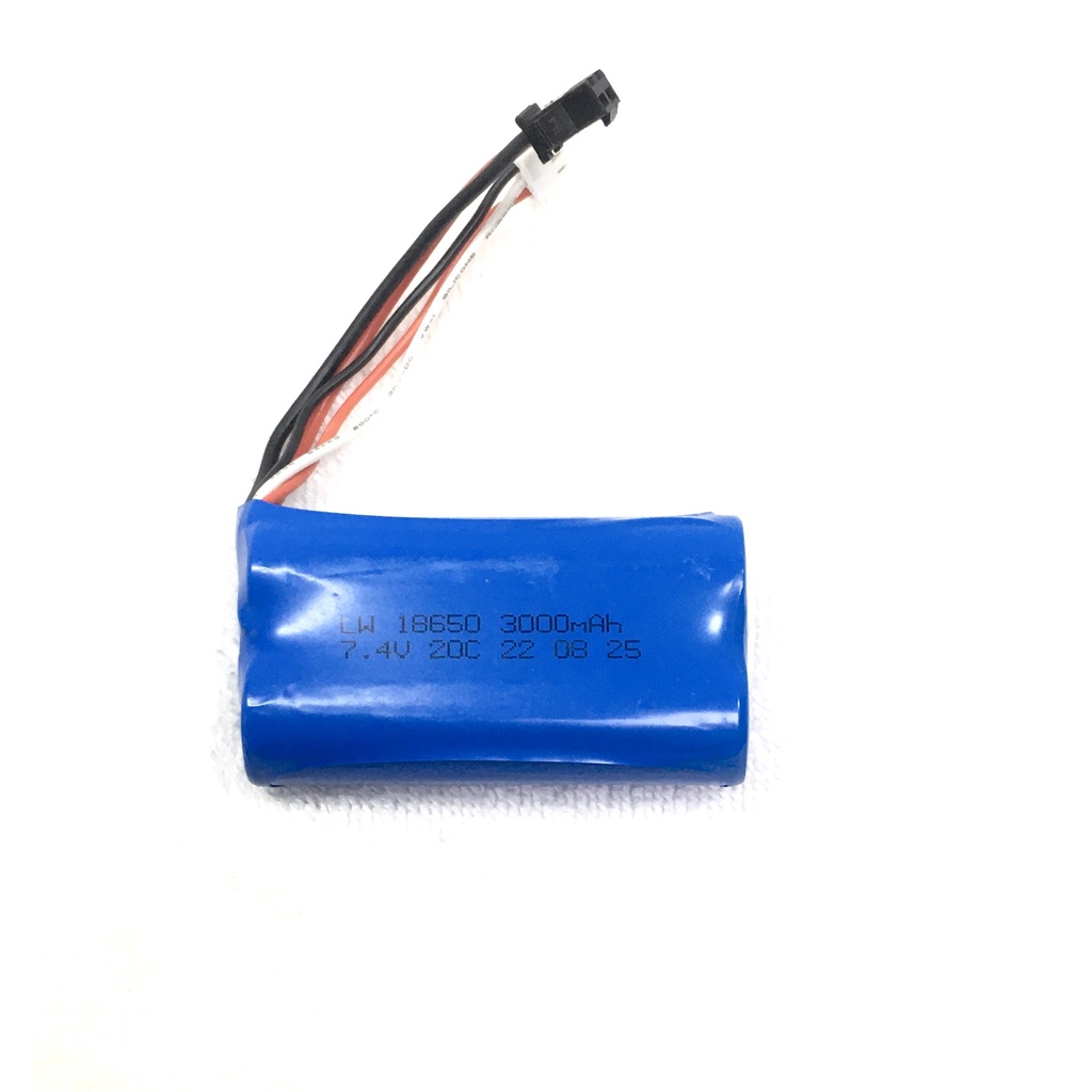 Pin Lipo 2S 7.4V 3000mAh 20C SM Cắm Đen 2 Dây Cho IP252 (G) Xe Điều Khiển Từ Xa Thuyền Và Máy Bay Kh