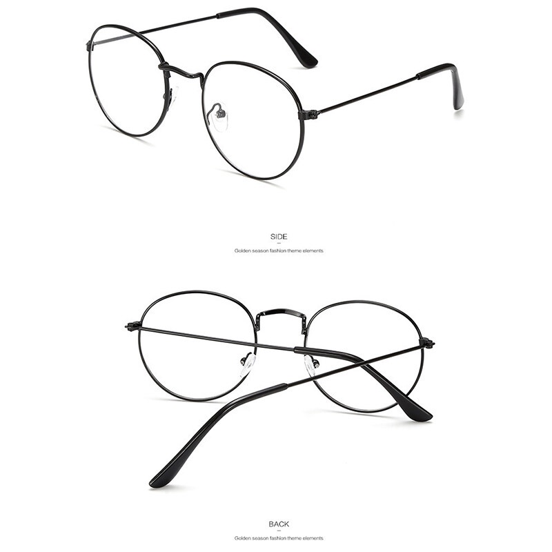 Kính Đọc Sách Gọng Tròn Bằng Kim Loại Phong Cách Vintage Cho Nam Và Nữ