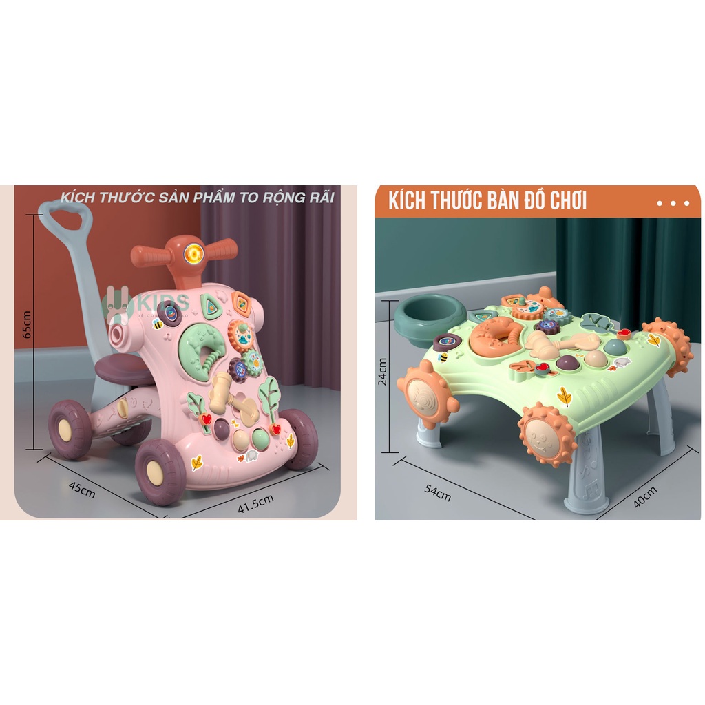 Xe tập đi đa năng 6in1 chính hãng, xe đẩy cho bé có khóa bánh và tăng độ cao theo sở thích