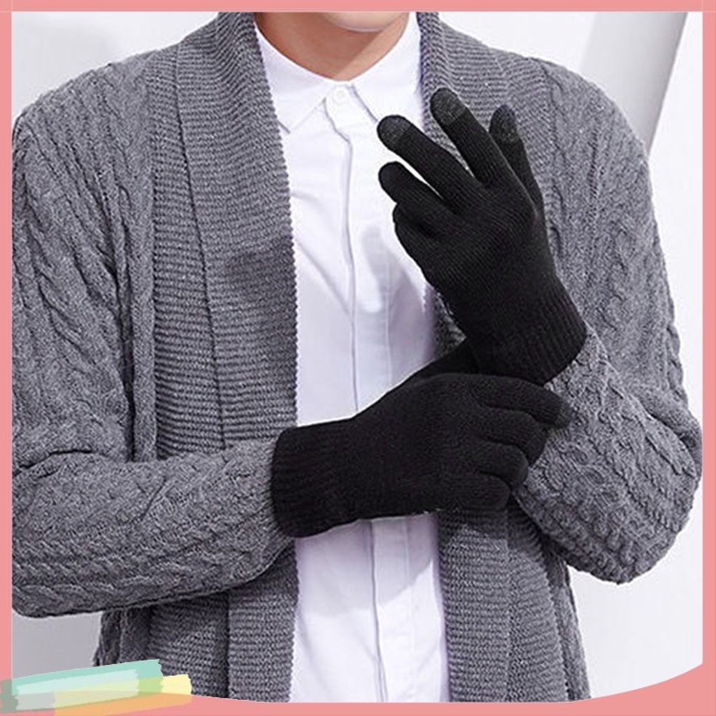 Găng tay giữ ấm cảm ứng chất liệu sợi acrylic thân thiện với làn da