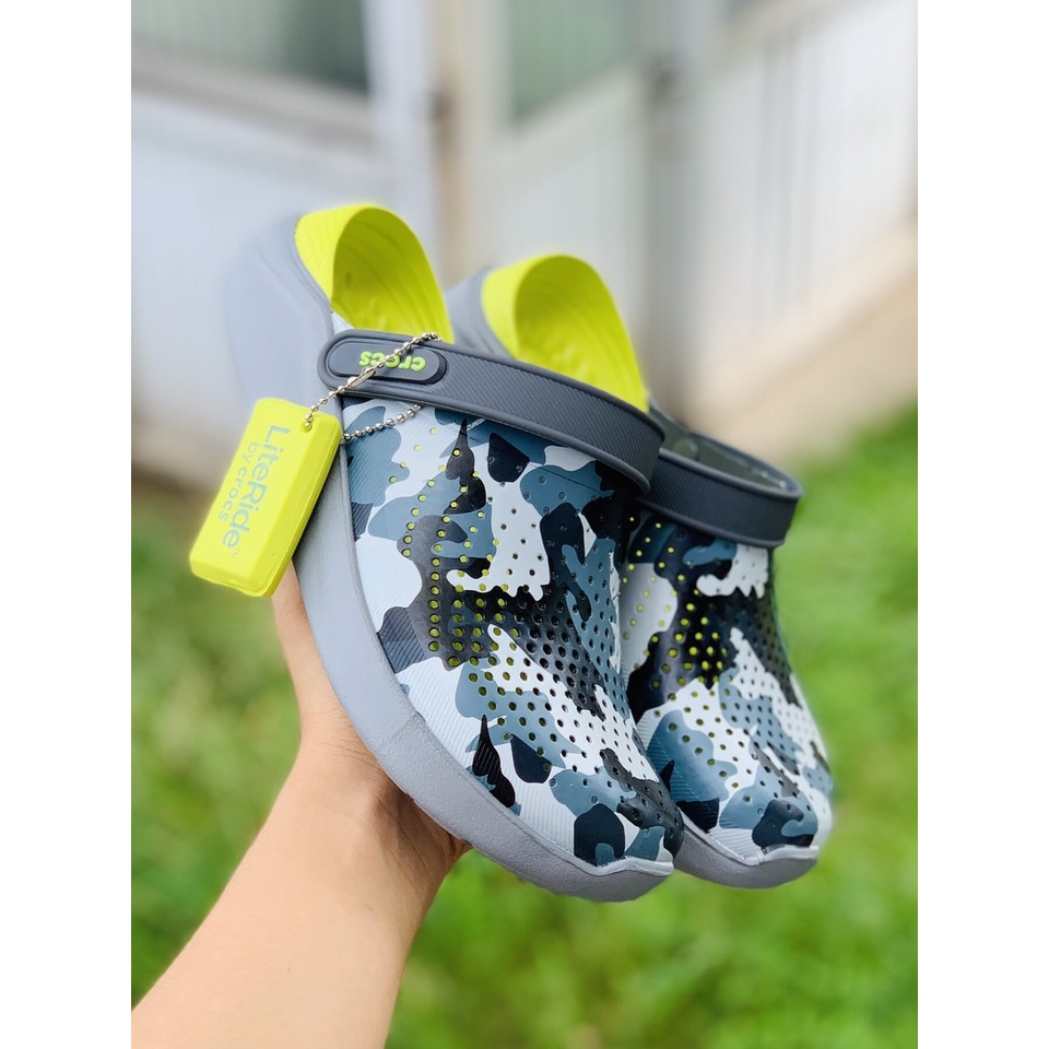 Dép sục cross literide camo nam nữ mẫu mới -FREESHIP + Hàng loại 1- Dép Quai Ngang Nam Nữ bít đầu vẩy sơn lót vàng