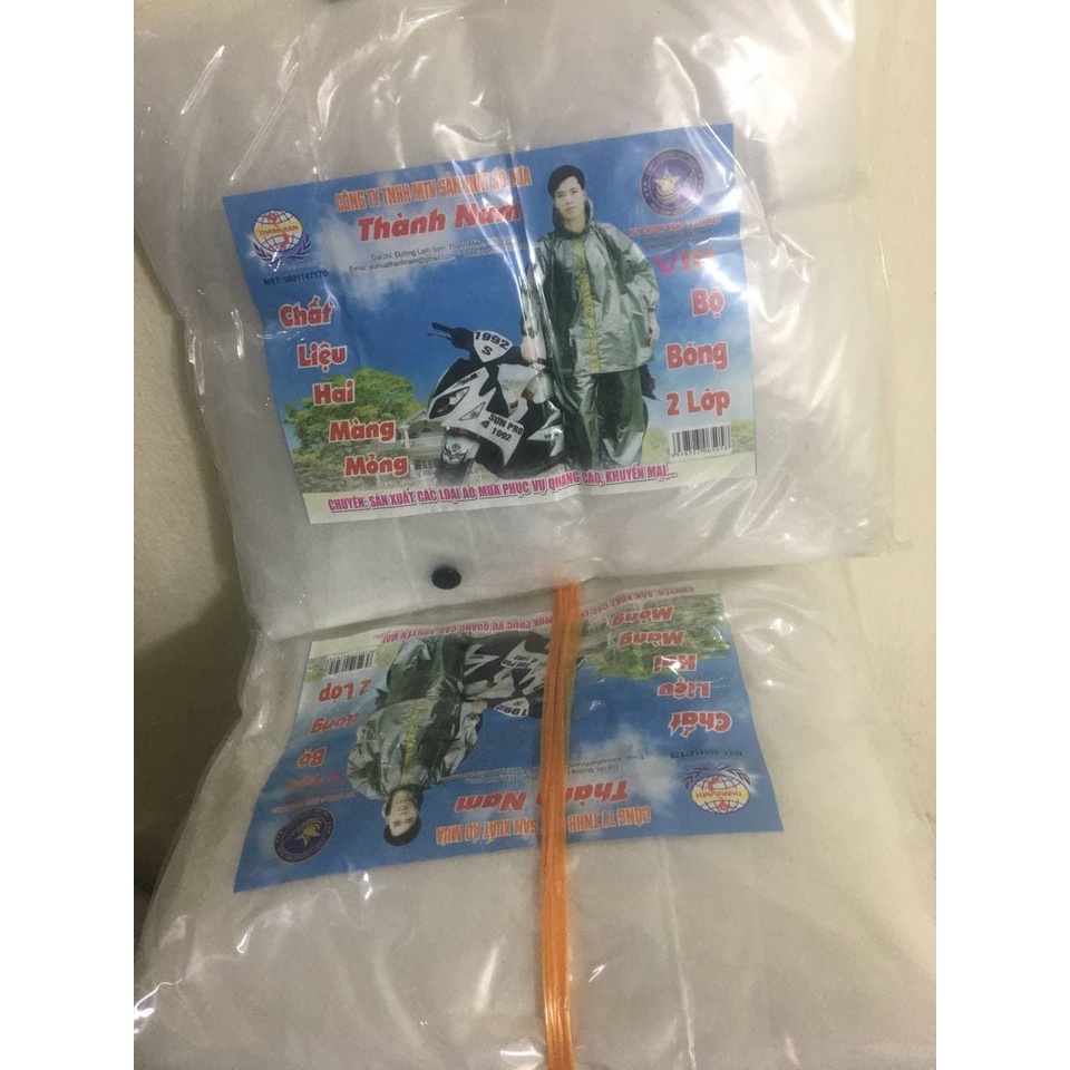 BỘ QUẦN + ÁO MƯA SIÊU DAI TRONG SUỐT THÀNH NAM