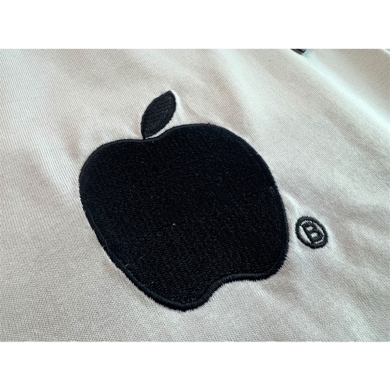 Áo Thun Ba8len88- * Tay Ngắn Thêu Chữ Apple Chất Lượng Cao
