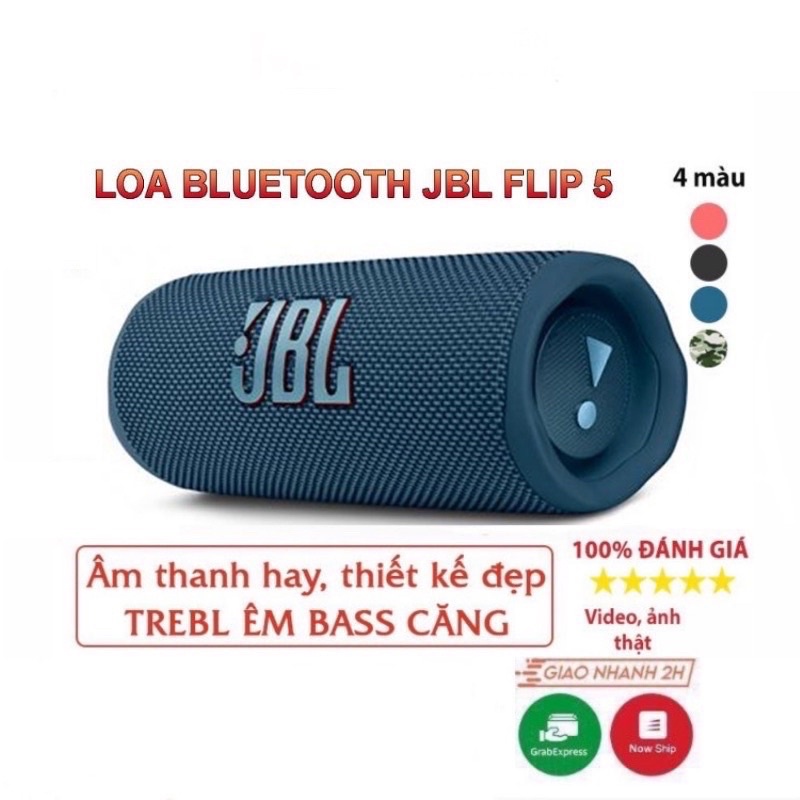 LOA BLUETOOTH FLIP 5 THIẾT KẾ NHỎ GỌN ÂM THANH SỐNG ĐỘNG CÓ SẠC PIN 3000 MAH+ KHE CẮM THẺ NHỚ USB