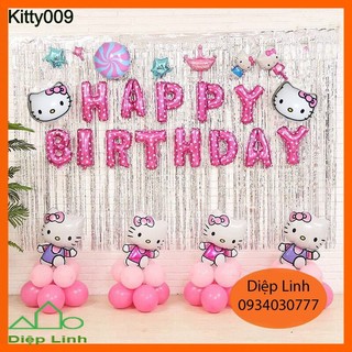 Sét bóng trang trí sinh nhật Hello Kitty - Diệp Linh
