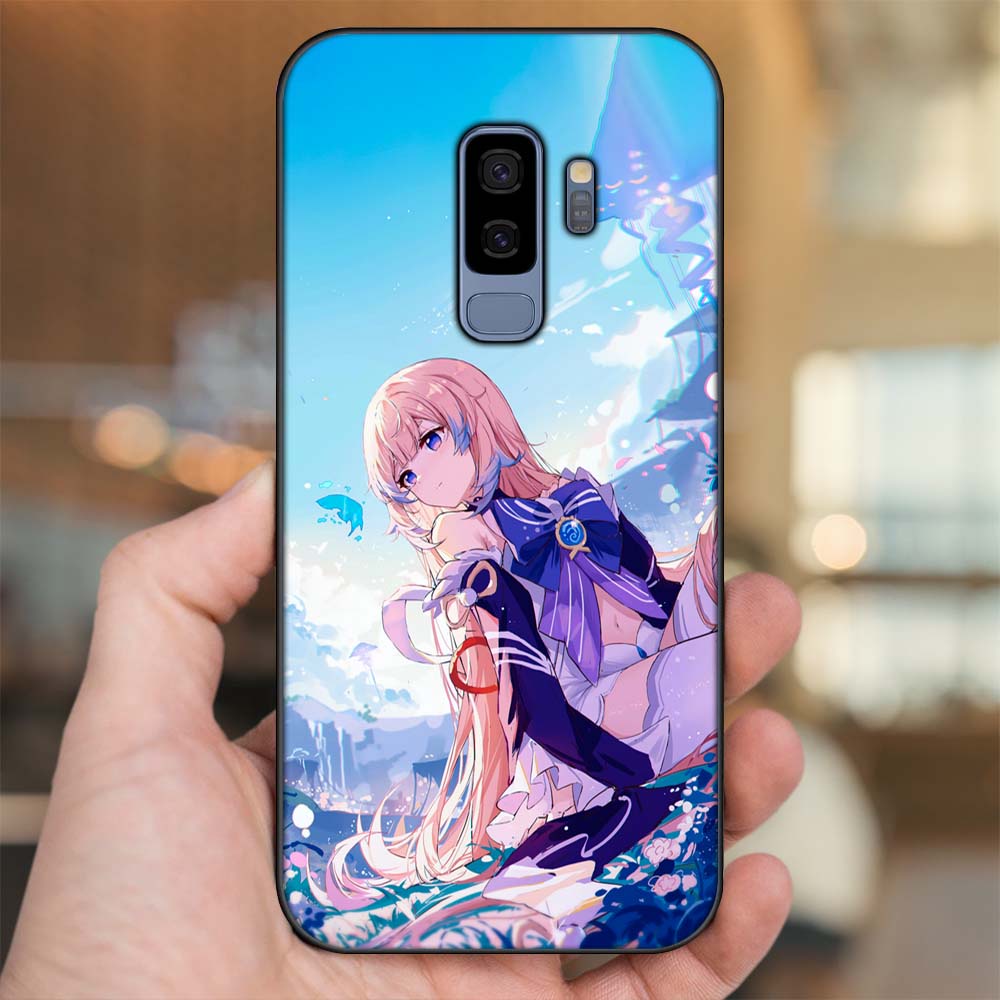 Ốp lưng Samsung S9 Plus viền đen in hình Sangonomiya Kokomi Genshin Impact