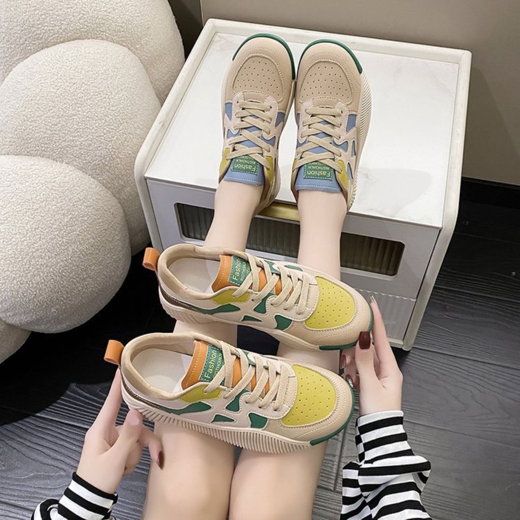 Giày Thể Thao Nữ, Thông Hơi, Chất Liệu Vải Dệt Cao Cấp Hot Trend 2023