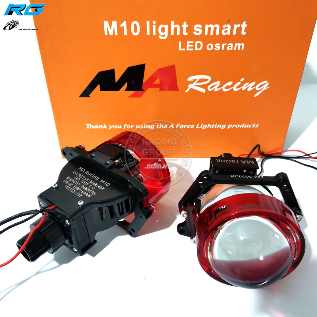 Đèn Pha Bi Cầu Titan Black MA Racing M10 Bi Cầu Exciter 150 135 155 Bi Cầu Winner X Wave...