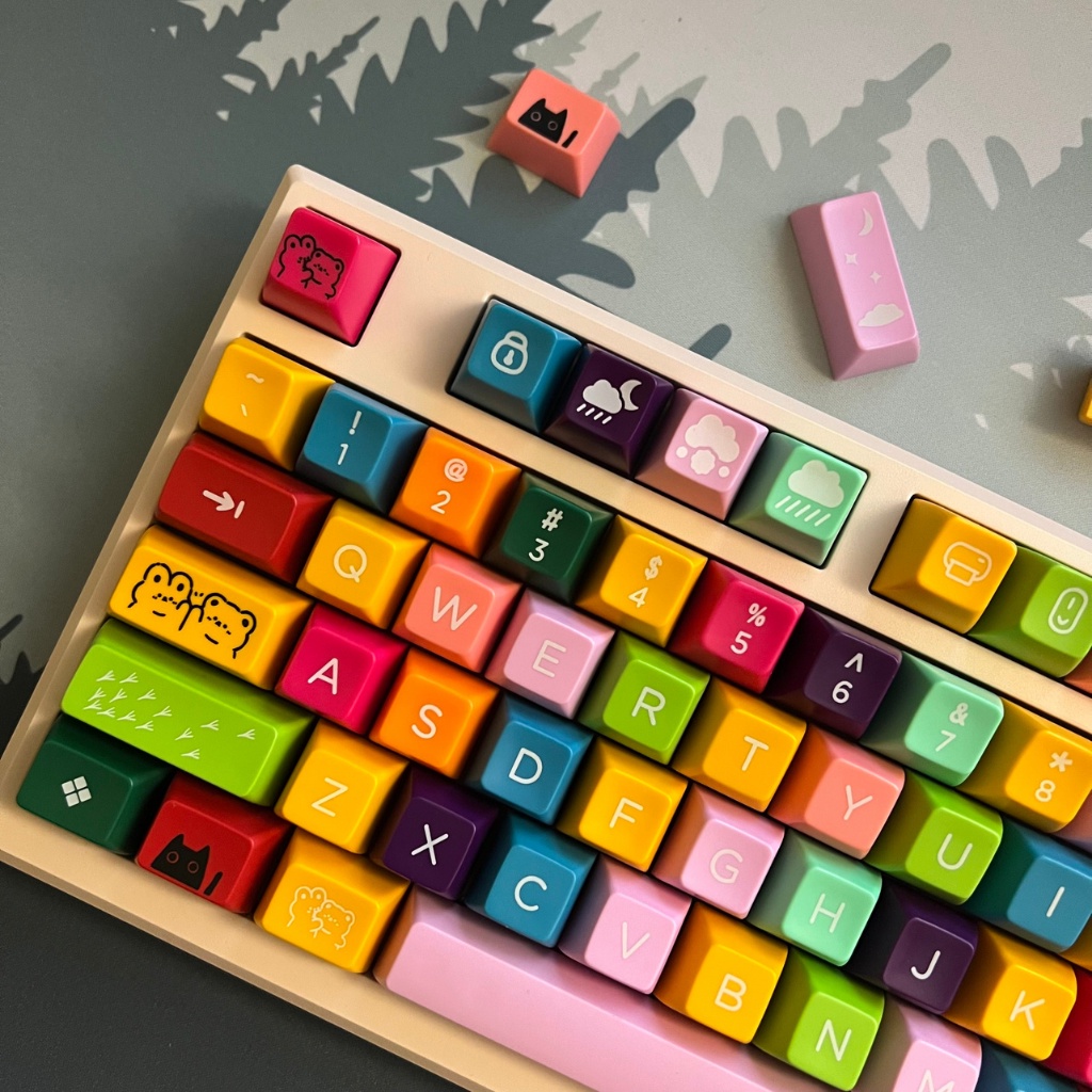 Bộ keycap SA Dandelion ABS tráng men tặng kèm novel | Nút bàn phím cơ | Profile SA