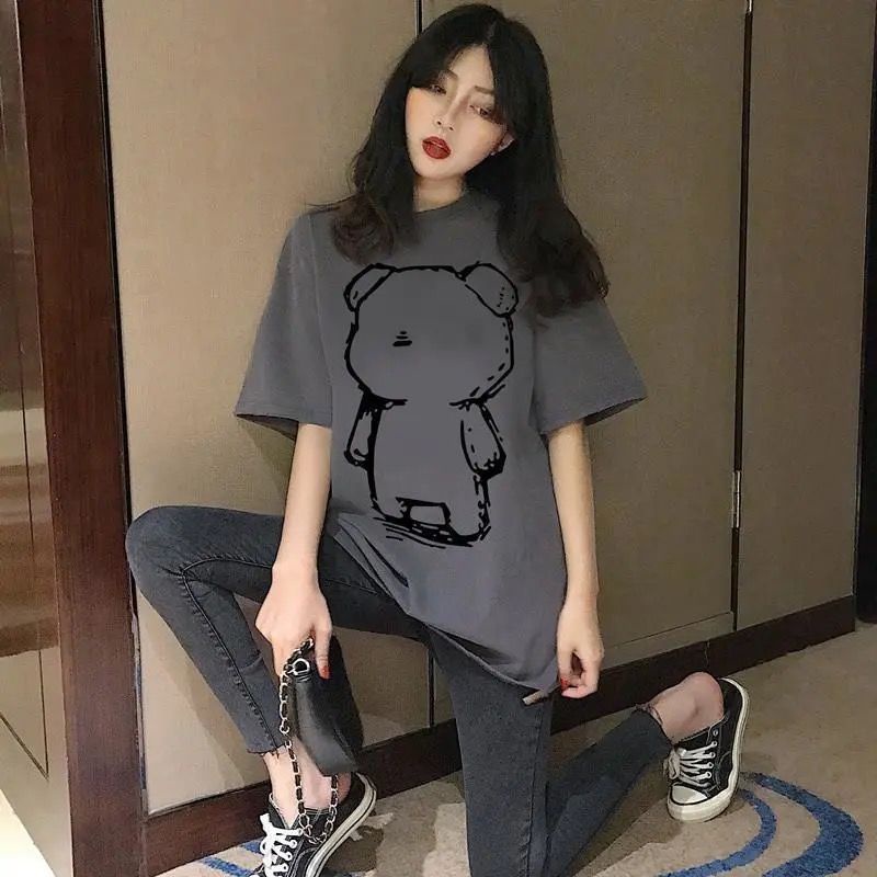 Áo Thun Nữ Ngắn Tay Cổ Tròn Thời Trang Hàn