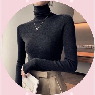 Áo len cổ lọ len tăm sang chảnh