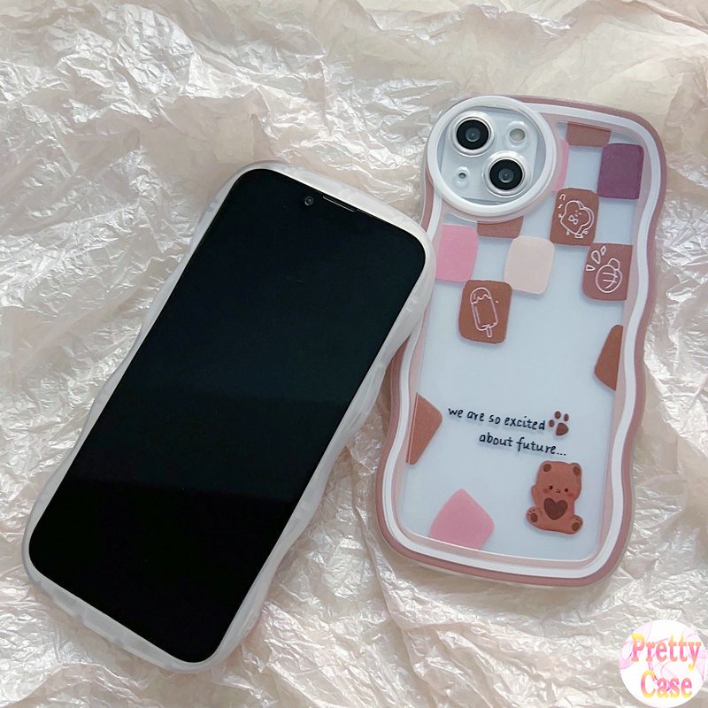 Ốp Điện Thoại Cho OPPO A17 A55 A57 A77S A74 A95 A96 A76 A54 A53 A33 A52 A92 A31 A5 A9 A7 A5S A16 A15S Reno 7Z A83 A71 F1S F11 Pro F7 F5 Gấu Bông Thiết Kế Dễ Thương Xinh Xắn