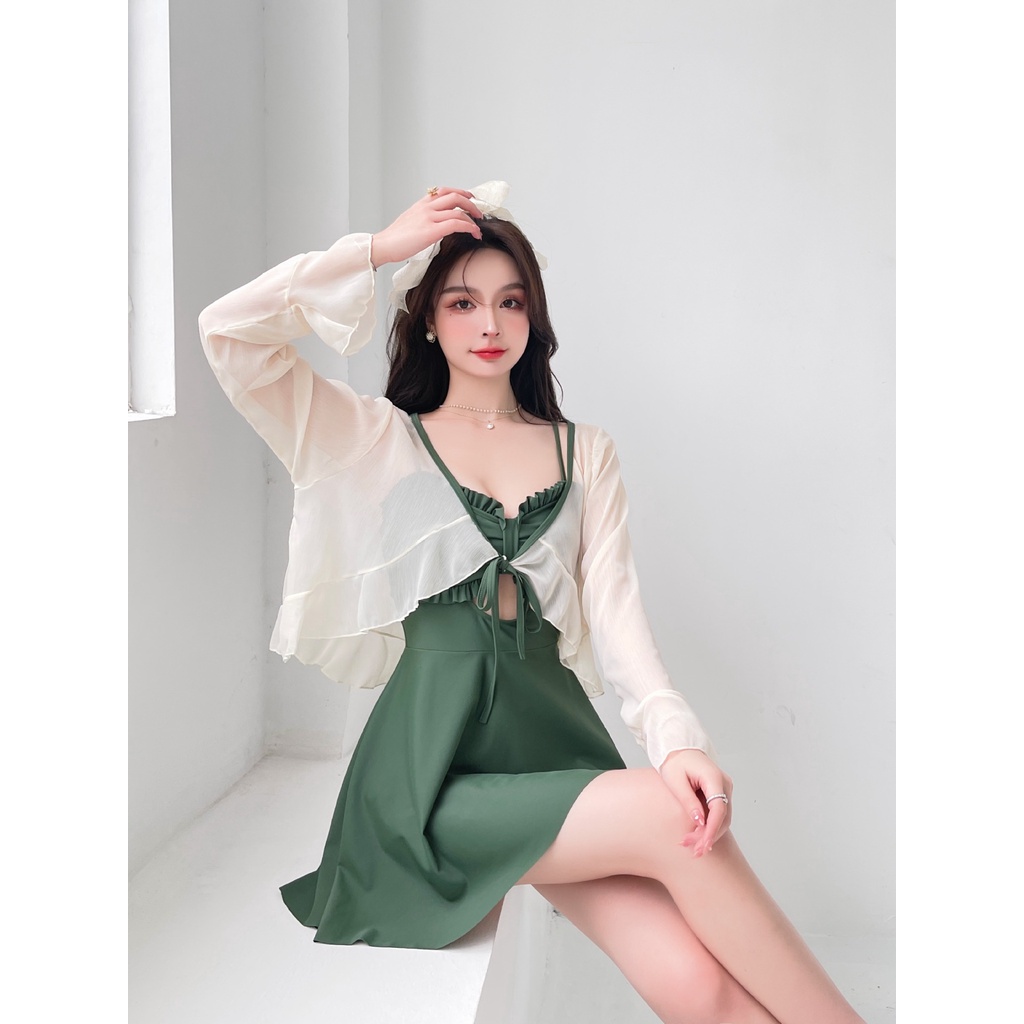 Đồ Bơi Một Mảnh Kiểu Váy Có Áo Che Mặt Dành Cho Nữ