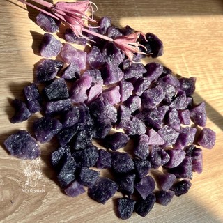 Đá thô Lepidolite Mica crystal màu tím ánh lấp lánh sưu tầm, handmade, reiki, thanh tẩy thiền định