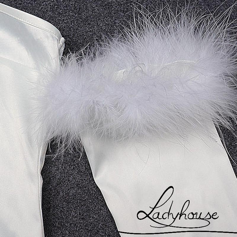 Set Đầm Không Tay Phối Vải Lông Trắng + Áo Khoác Ngoài Thời Trang Xuân Thu Cho Nữ