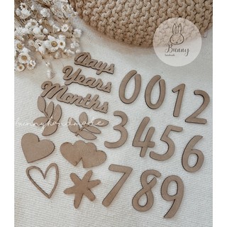 Set lịch màu nâu decor cho bé