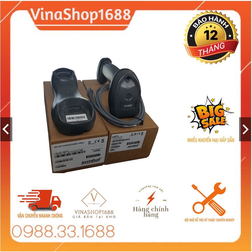 Máy đọc mã vạch Zebra LI4278 (không dây Bluetooth, 1D, CCD)