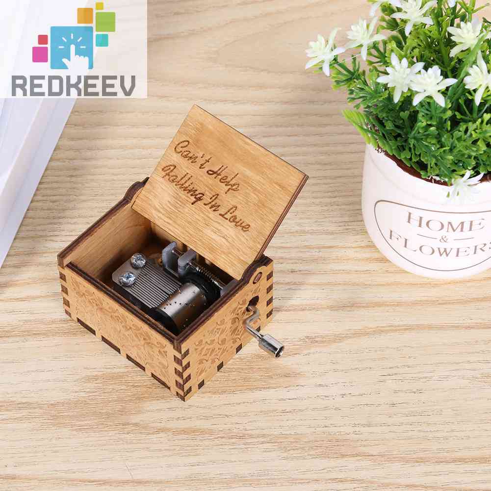 Hộp Nhạc Chạm Khắc Thủ Công Chủ Đề Lãng Mạn Trang Trí Sinh Nhật