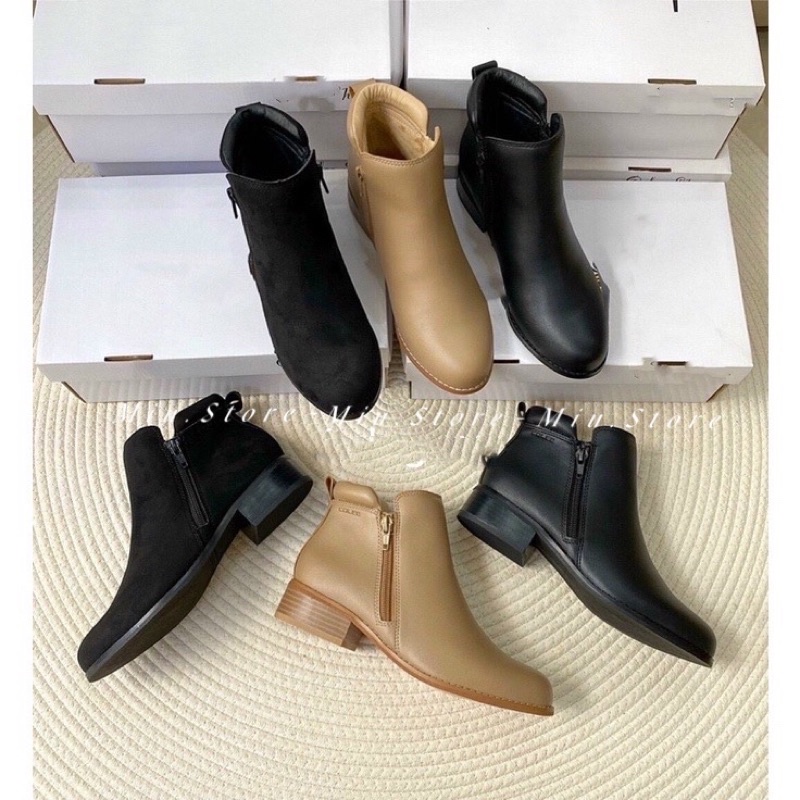 Bốt thấp cổ lót lông VNXK hàng chuẩn loại 1, Giày boot nữ xuất xịn thấp đế kiểu dáng trẻ trung, năng động dễ phối đồ nữ