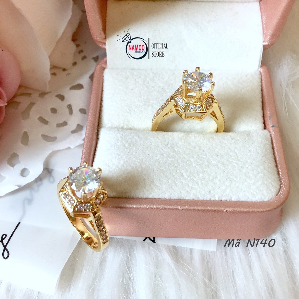Nhẫn Nữ ĐÍnh Đá N140 Thiết Kế Sang Chảnh, Độc Đáo