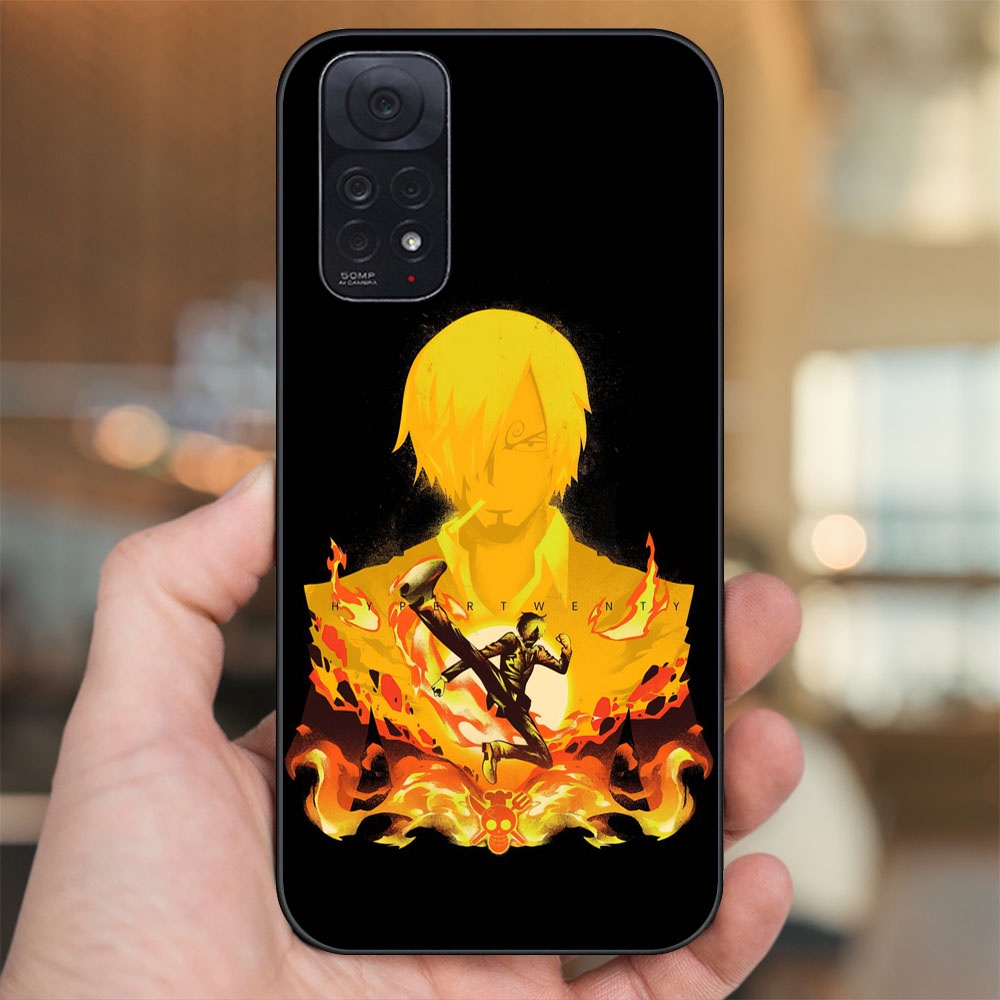 Ốp lưng Xiaomi Redmi Note 11, Note 11s viền đen in hình Sanji One Piece Đảo Hải Tặc