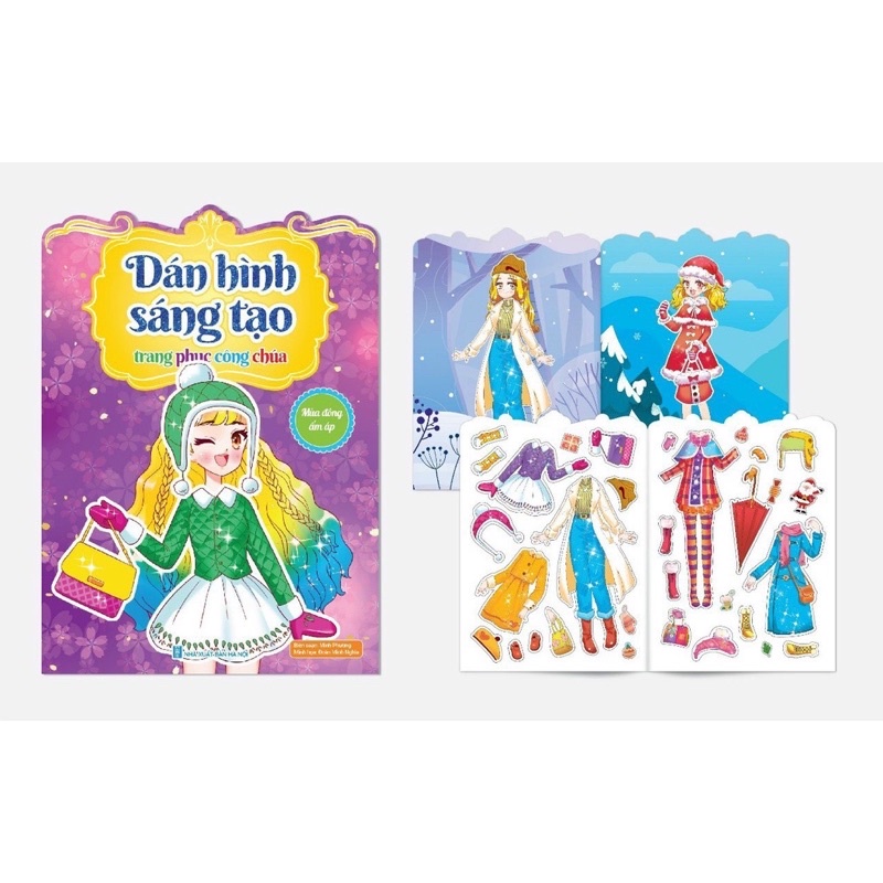 Bóc dán sticker trang trí công chúa 6 chủ đề