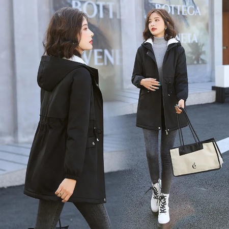 Áo Khoác Gió Dáng Dài Thiết Kế Mới Dày Dặn Thời Trang Mùa Đông