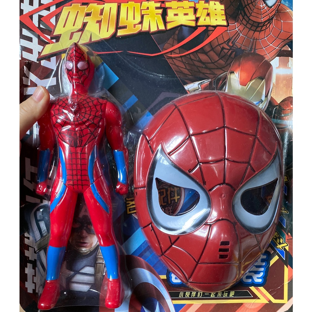 [XẢ HẾT] Mặt nạ người nhện - Vỉ đồ chơi hóa trang Spiderman cho bé - Thư Viện Đồ Chơi