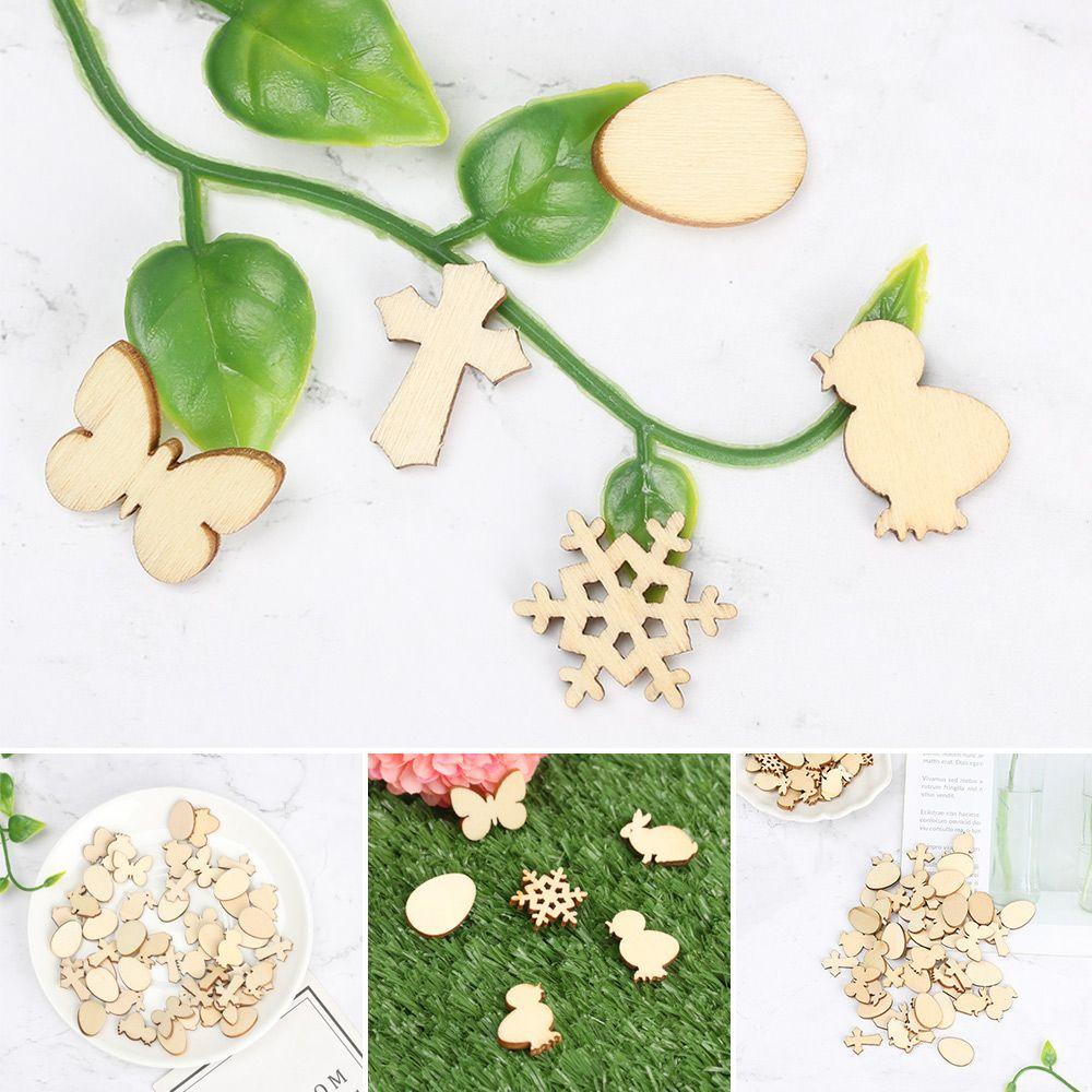 BORAG Set 50 Miếng Gỗ Trang Trí Chủ Đề Lễ Phục Sinh