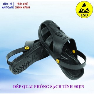 Dép Phòng Sạch Chống Tĩnh Điện Quai Hậu Black ESD Bền Đẹp Chất Lượng Cao, Dùng Trong Nhà Máy, Xí Nghiệp