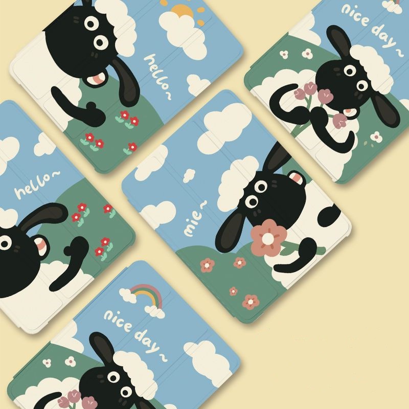 Ốp Máy Tính Bảng Mềm Hình Cừu Dễ Thương Cho iPad GEN7 / 8 / 9 10.2 "GEN10 10.9" Pro11 "Pro12.9" 2022 Air4 Air5 Air3 mini6