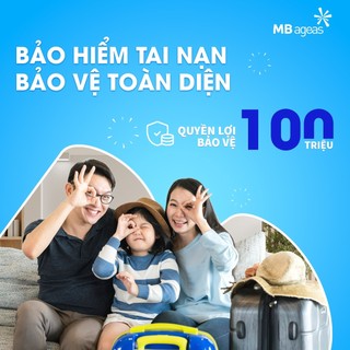 Toàn quốc [E-Voucher] MB AGEAS LIFE - Bảo hiểm Tai nạn 100 [dành cho Nữ độ tuổi từ 18-65]