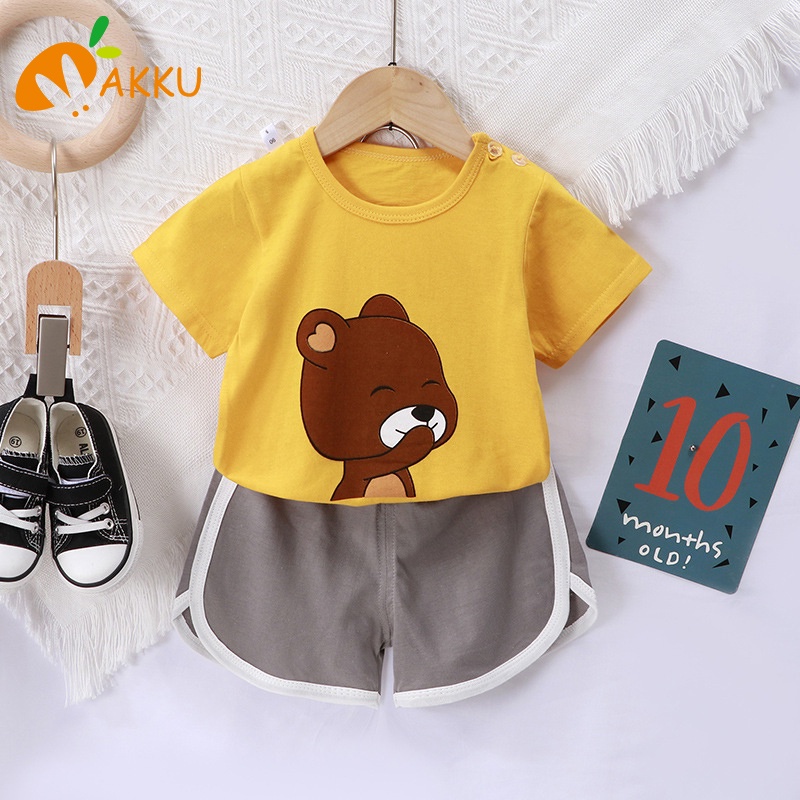 Set Áo Thun Tay Ngắn + Quần short Năng Động Thời Trang Cho Bé