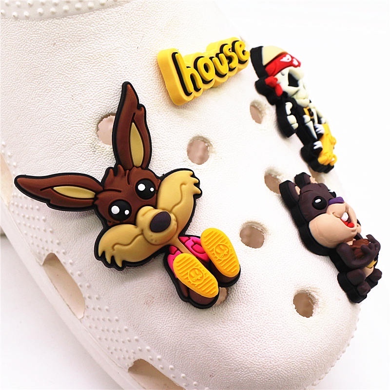 Jibbitz Crocs Phụ kiện khóa giày Justin Bieber drew house PVC giày phù hiệu trang trí FZL72