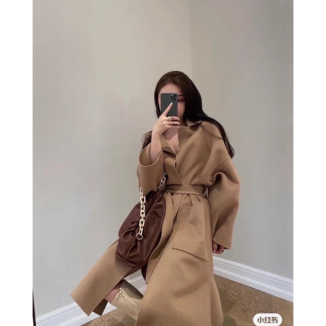 Áo dạ lowe size S màu nâu be xịn xò