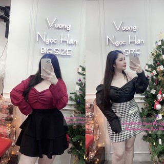 Áo tơ xoắn ngực tay dài bigsize vương ngọc hân