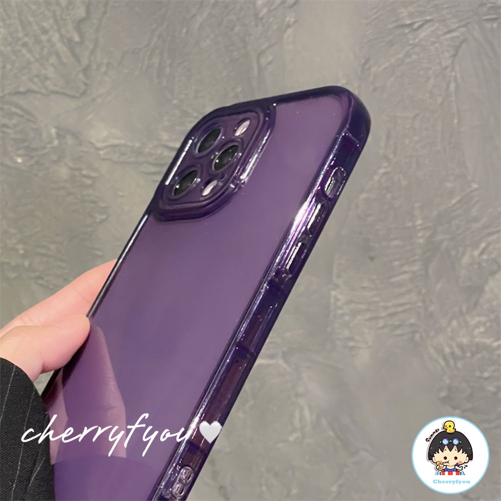 Ốp Điện Thoại TPU Mềm Trong Suốt Màu Trơn Chống Sốc Cho IPhone 14 13 12 11 Pro Max X XR 8 7 Plus